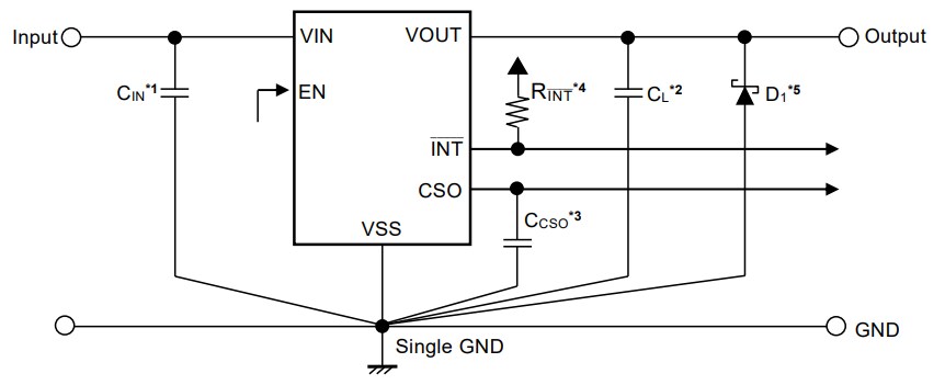 Application Circuit Diagram - ABLIC S-19682B High Side Switches